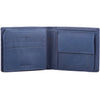 AEMOND RFID Protected Blue Leather Wallet  for Men