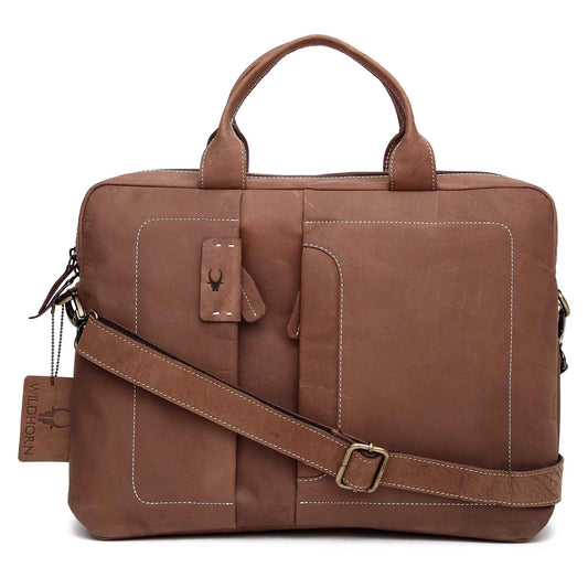 WILTSHIRE Leather Laptop Messenger Bag for Men