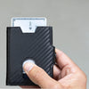 SEOL RFID Protected Unisex Carbon Fiber Leather Card Holder