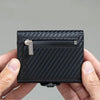 SEOL RFID Protected Unisex Carbon Fiber Leather Card Holder