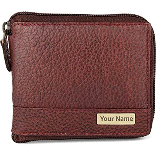 DENVER Personalized Blue Hunter Leather Wallet  for Men