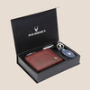 SCOTTSDALE Leather Wallet, Keychain & Pen Gift Hamper for Men