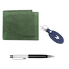 SANFORD Leather Wallet, Keychain & Pen Gift Hamper for Men