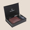 SANFORD Leather Wallet, Keychain & Pen Gift Hamper for Men