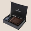 COSTA MESSA Leather Wallet, Keychain & Pen Gift Hamper for Men