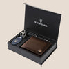 COSTA MESSA Leather Wallet, Keychain & Pen Gift Hamper for Men