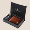 COSTA MESSA Leather Wallet, Keychain & Pen Gift Hamper for Men