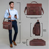 BYRON BAY Leather Laptop Messenger Bag for Men