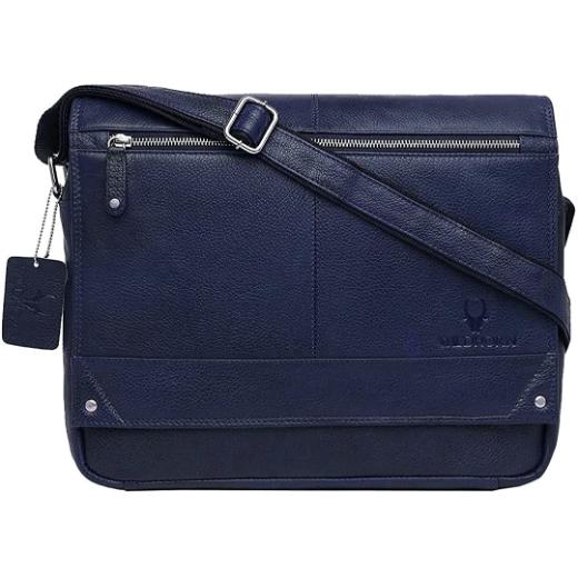 WILINGTON Leather Messenger Bag for Men