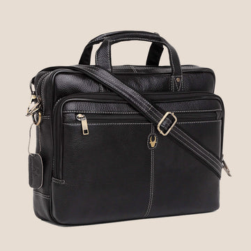 ANDOVER Leather Laptop Messenger Bag for Men