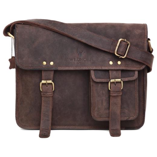 WILINGTON Leather Messenger Bag for Men