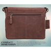 CAISTOR Leather Messenger Bag for Men