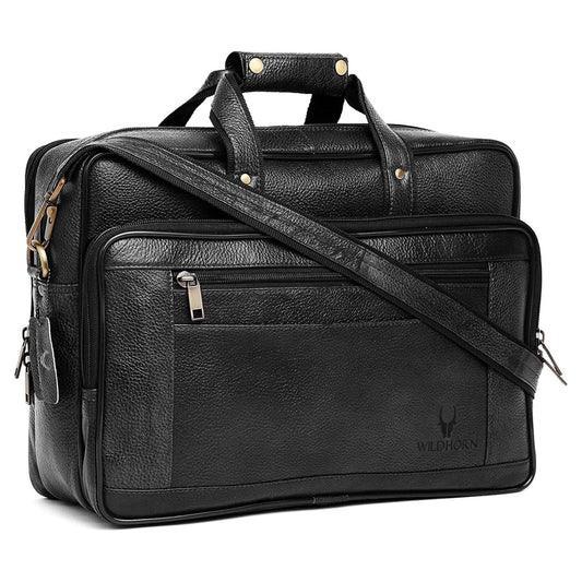 ALFORD Leather Laptop Messenger Bag for Men