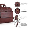 BRADFORD Leather Laptop Messenger Bag for Men