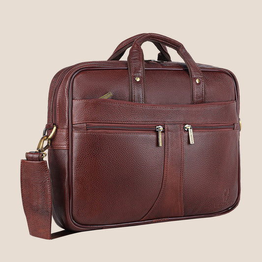 RICHMOND Leather Laptop Messenger Bag for Men