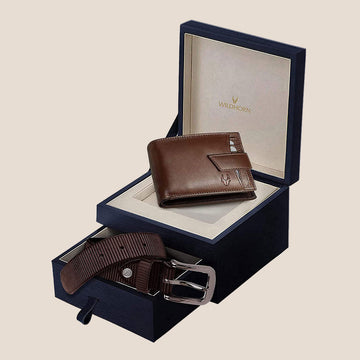 NOGALES Leather Wallet & Belt Gift Hamper for Men