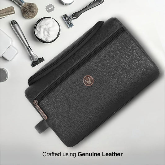 DELTA Leather Toiletry Bag For Men & Women