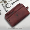 DELTA Leather Toiletry Bag For Men & Women