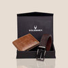 BATSVILLE Leather Wallet & Belt Gift Hamper for Men