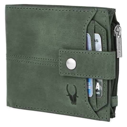 OSCAR RFID Protected Green Hunter Leather Wallet for Men