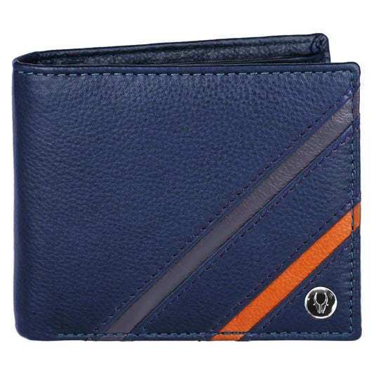 JASON RFID Protected Blue Leather Wallet for Men