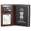 ARCHER RFID Protected Blue Saffiano Leather Passport Holder for Men & Women