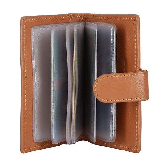 WildHorn Genuine Leather Brown Credit Card Holder - WILDHORN