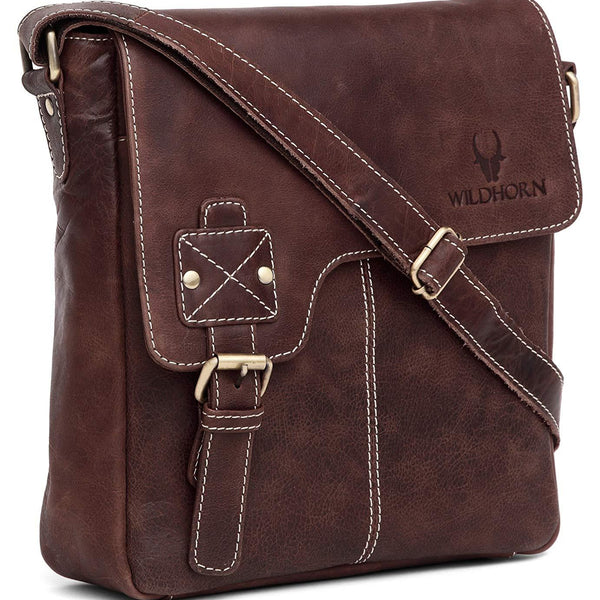Wildhorn WHBG502 A Leather Laptop Messenger Bag Brown in Kolkata at best  price by WildHorn  Justdial
