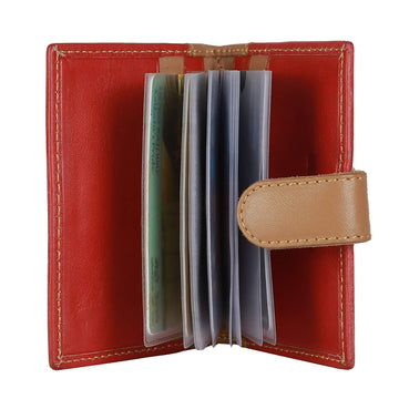 WildHorn Genuine Leather Red Credit Card Holder - WILDHORN