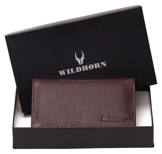 WildHorn RFID Protected Genuine Leather Wallet for Women Stylish|Purse for Women/Girls - WILDHORN