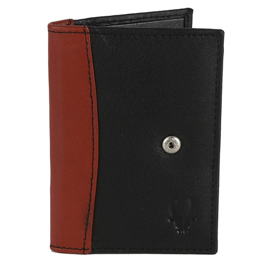 WildHorn Black Genuine Leather Credit Card Holder - WILDHORN