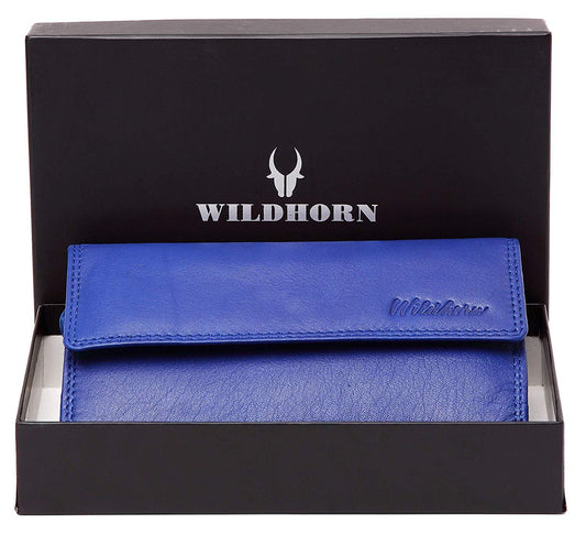 WildHorn Emily RFID PROTECTED Genuine Leather Wallet for Women stylish|Purse for Women/Girls - WILDHORN