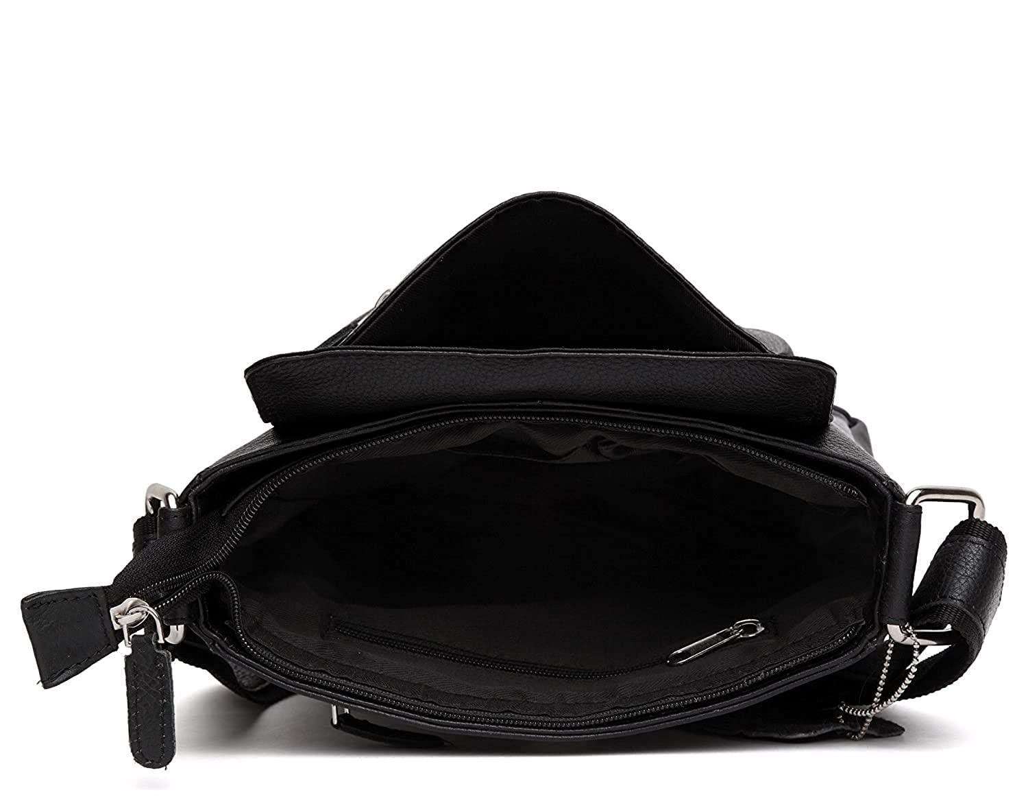 WILDHORN Leather Sling Messenger Bag for Men. DIMENTION : L-8 inch W-3 inch H-9 inch - WILDHORN