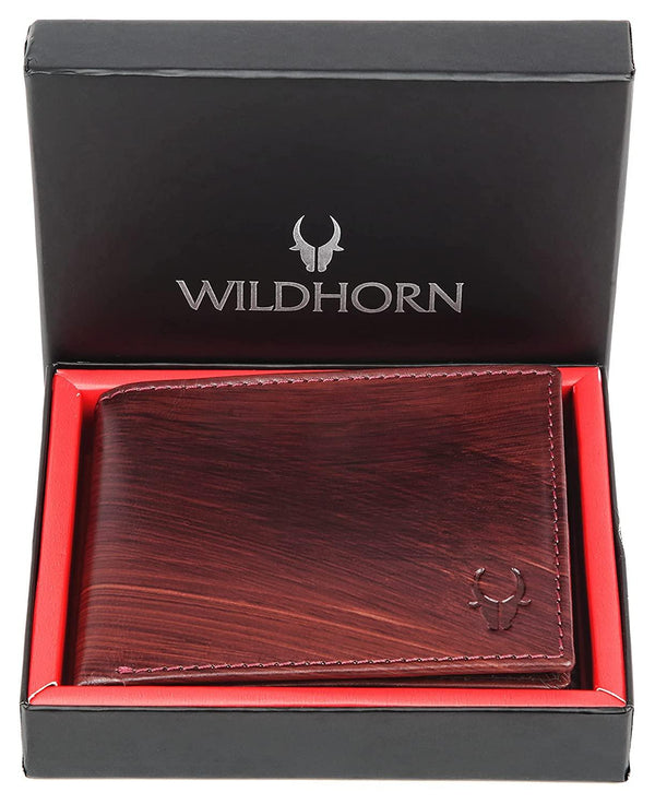 Wildhorn Men Tan Rfid Blocking Top Grain Portrait Ultra Strong Stitching Wallet With 2 Transparent Id Windows Slots, 11 Card Slots And Zip Compartment
