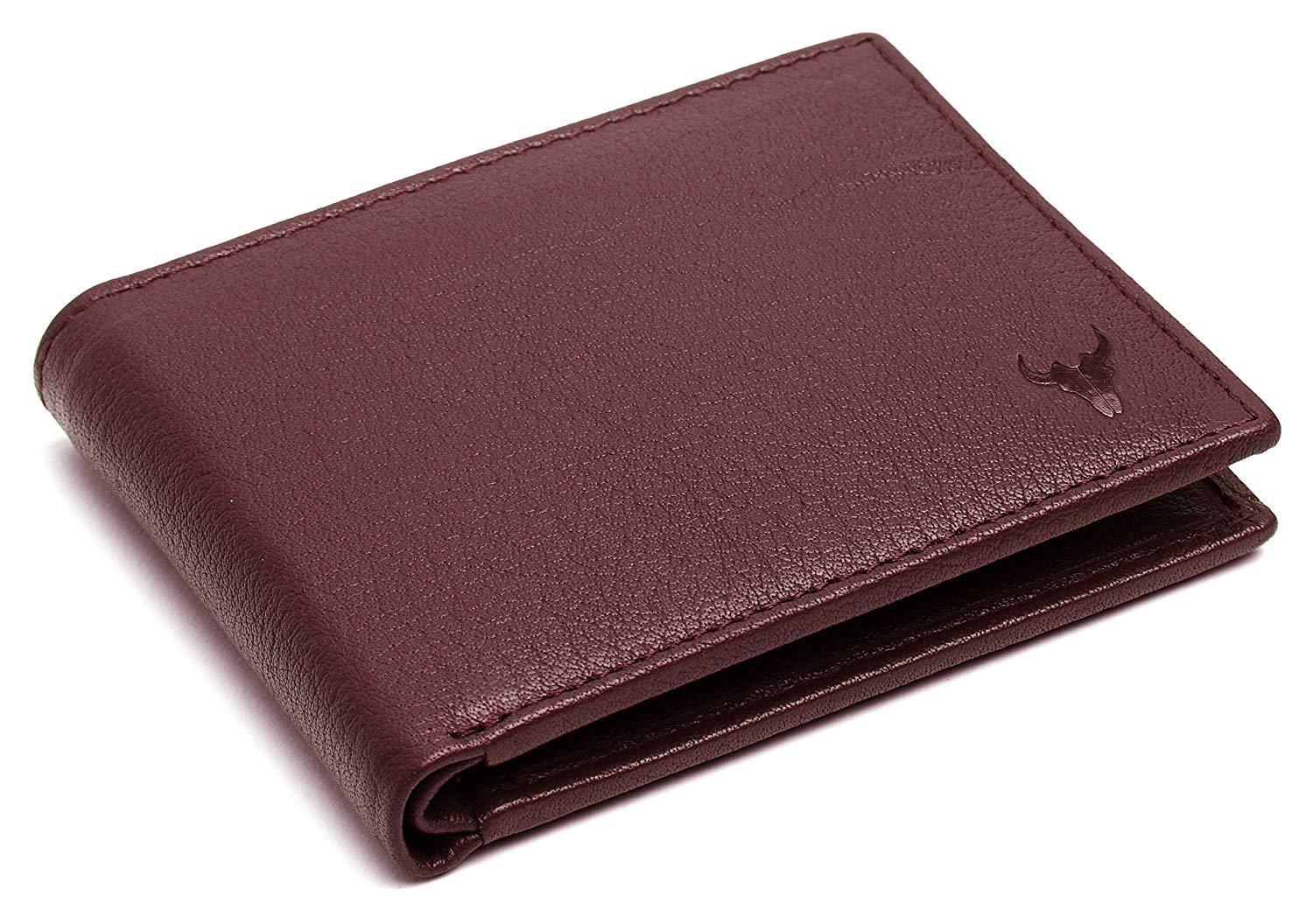 Napa Hide RFID Protected Genuine High Quality Leather Wallet & Pen Combo for Men (MAROON) - WILDHORN