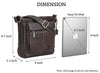 WILDHORN Leather Sling Messenger Bag for Men. DIMENTION : L-8 inch W-3 inch H-9 inch - WILDHORN