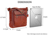 WILDHORN Leather Sling Messenger Bag for Men. DIMENTION : L-8 inch W-3 inch H-9 inch - WILDHORN