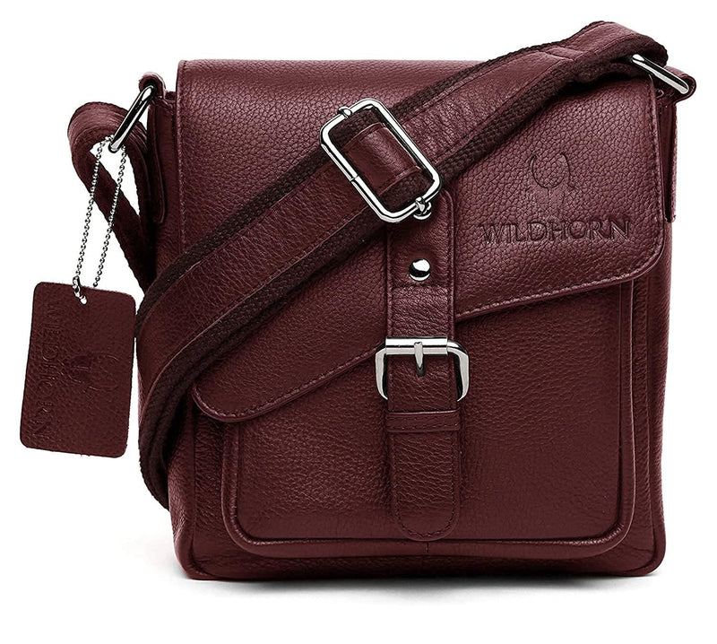 WILDHORN® Original Leather 9 inch Sling Bag for Men I Multipurpose  Crossbody Bag I Travel Bag with Adjustable Strap I DIMENSION: L- 8 inch H-  9 inch