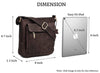 WILDHORN Leather Sling Messenger Bag for Men. DIMENTION : L-8 inch W-3 inch H-9 inch - WILDHORN