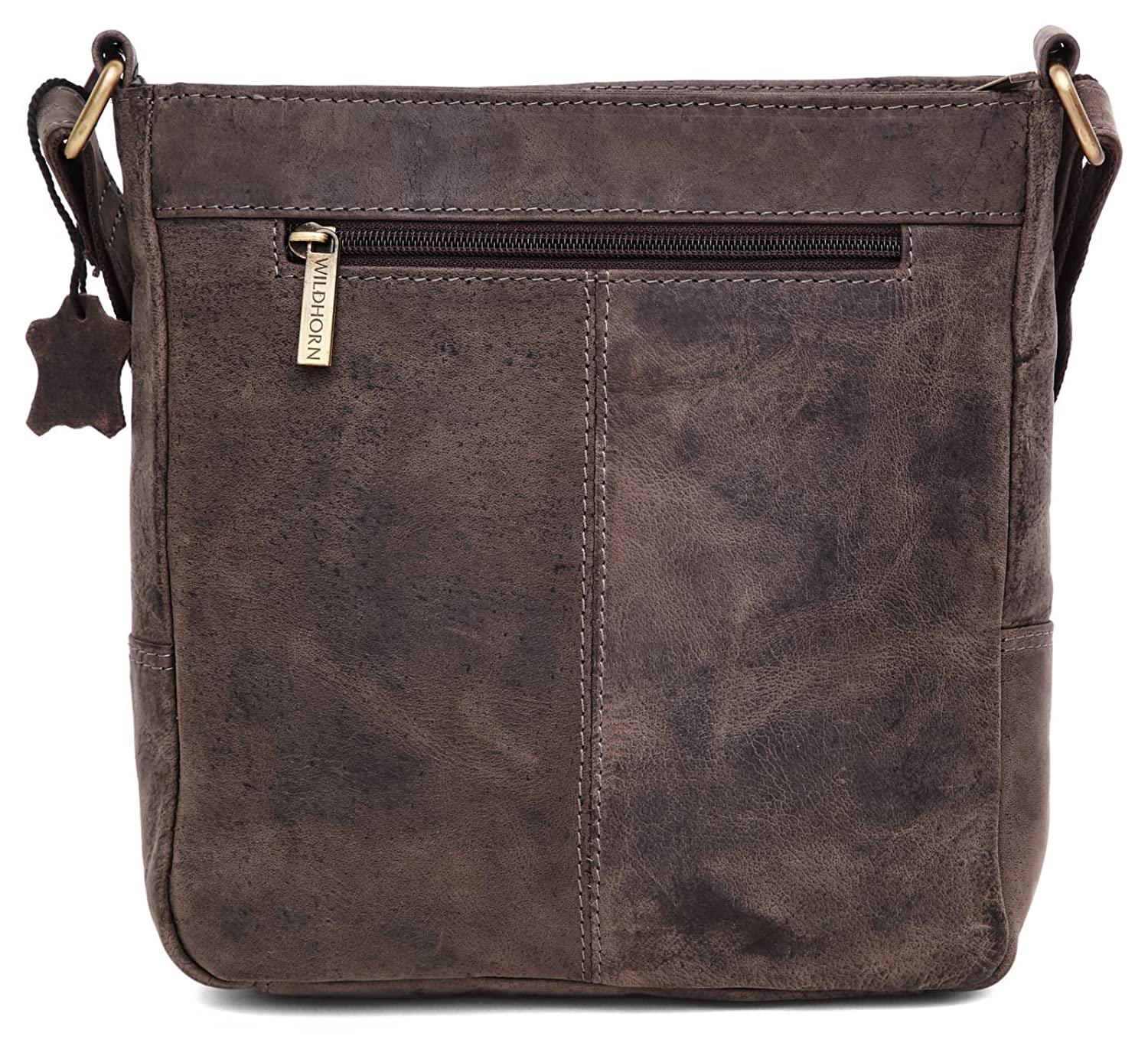 WILDHORN Leather Sling Messenger Bag for Men. DIMENTION : L-8 inch W-3 inch H-9 inch - WILDHORN