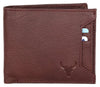 Napa Hide RFID Protected Genuine High Quality Leather Wallet & Pen Combo for Men (MAROON NAPA) - WILDHORN