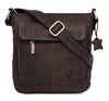 WILDHORN Leather Sling Messenger Bag for Men. DIMENTION : L-8 inch W-3 inch H-9 inch - WILDHORN