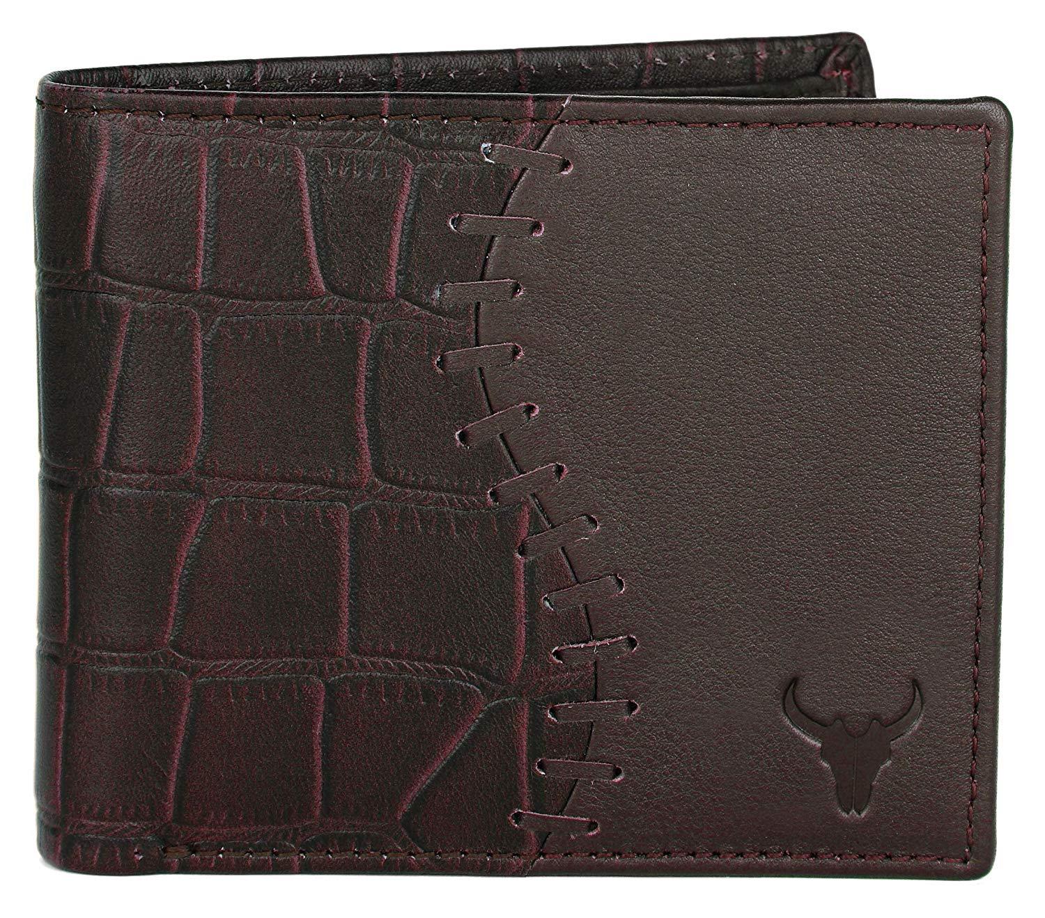 Napa Hide RFID Protected Genuine High Quality Leather Wallet & Pen Combo for Men (MAROON) - WILDHORN