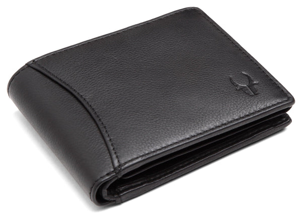 Louis Vuitton Men Black Genuine Leather Wallet Black - Price in India