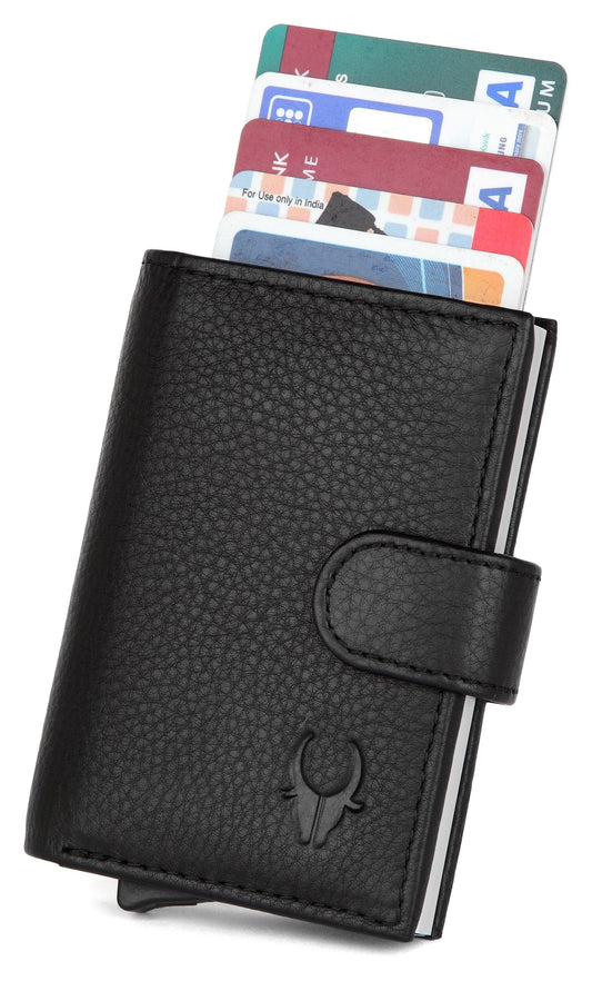 WildHorn® RFID Protected Unisex Genuine Leather Card Holder - WILDHORN