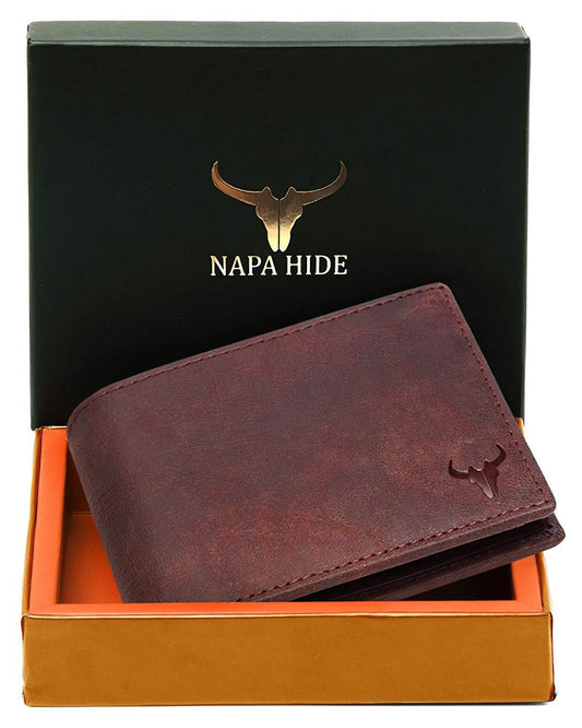 Napa Hide Brown Men's Wallet (NPH013 BRN Crackle) - WILDHORN