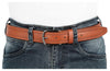 Casual 100% Genuine Leather Mens Leather Belt WHRH523 - TAN - WILDHORN