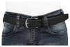 Casual 100% Genuine Leather Mens Leather Belt WHRH526 - BLACK - WILDHORN